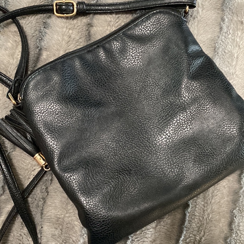 Cross body black “leather” bag - Picture 6 of 6